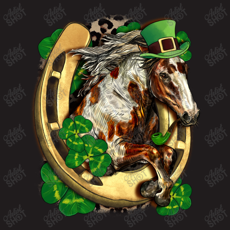 Horse With Horseshoe St Patrick's Day Waist Apron | Artistshot