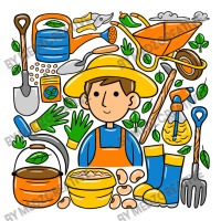 Man Farmer Doodle Sticker | Artistshot
