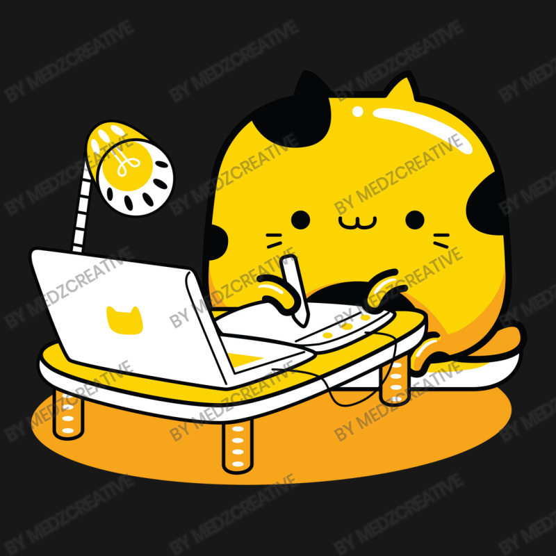 Yellow Cat Illustrator Profession Flannel Shirt | Artistshot