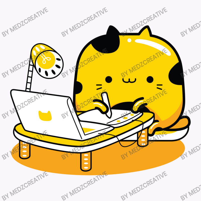 Yellow Cat Illustrator Profession Tank Top | Artistshot