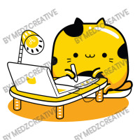 Yellow Cat Illustrator Profession Men's T-shirt Pajama Set | Artistshot