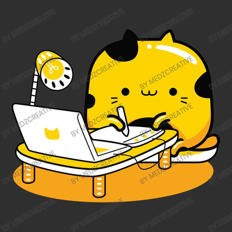 Yellow Cat Illustrator Profession Champion Hoodie | Artistshot