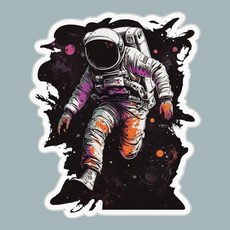 Astronaut Jump In Space With Psychodelic Retro Unisex Sherpa-lined Denim Jacket | Artistshot