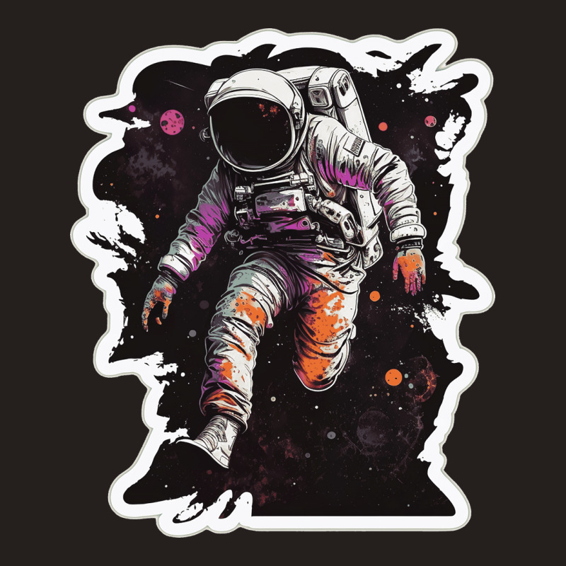 Astronaut Jump In Space With Psychodelic Retro Tank Top | Artistshot