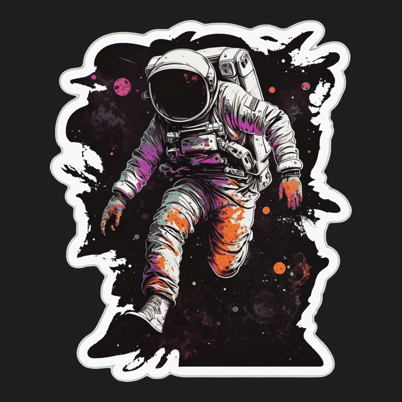 Astronaut Jump In Space With Psychodelic Retro Classic T-shirt | Artistshot