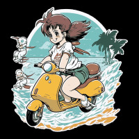 Anime Girl Riding Scooter V-neck Tee | Artistshot