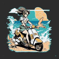 Anime Girl Riding Scooter In Beach Exclusive T-shirt | Artistshot