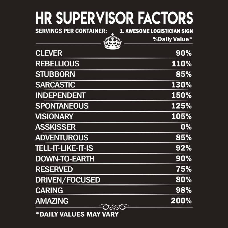 Hr Supervisor T  Hr Supervisor Factors Daily Gift Tank Top | Artistshot