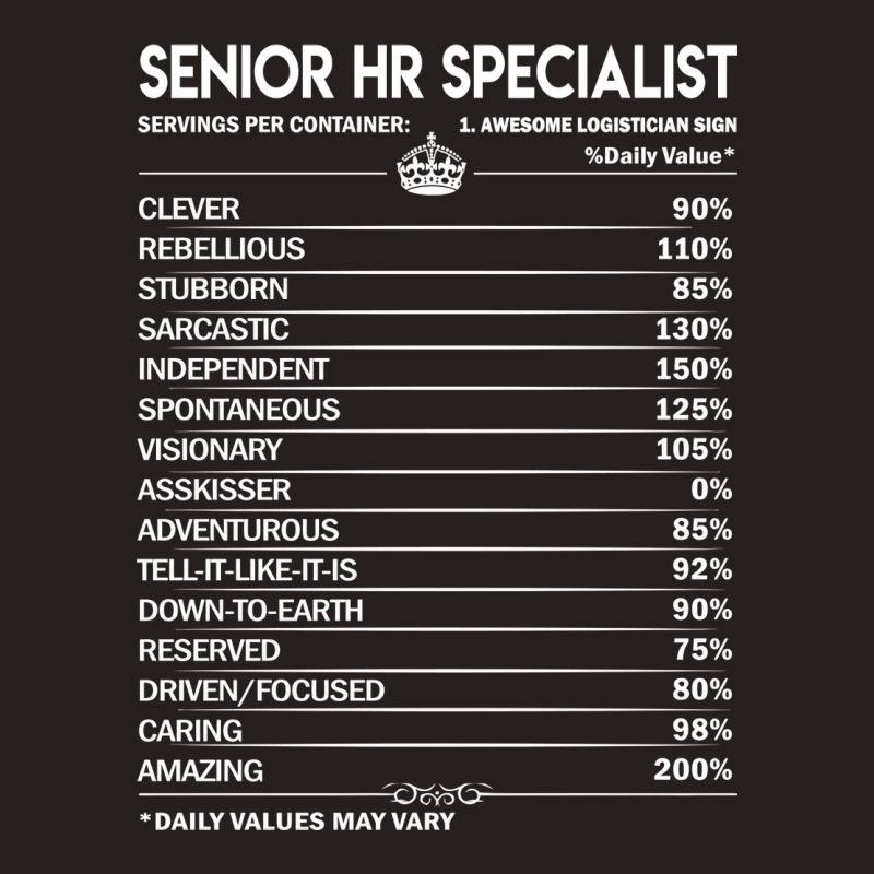 Senior Hr Specialist T  Senior Hr Specialist Facto Tank Top | Artistshot