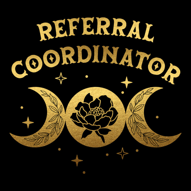 Referral Coordinator Boho Moon Wild Rose Golden De Pocket T-shirt | Artistshot