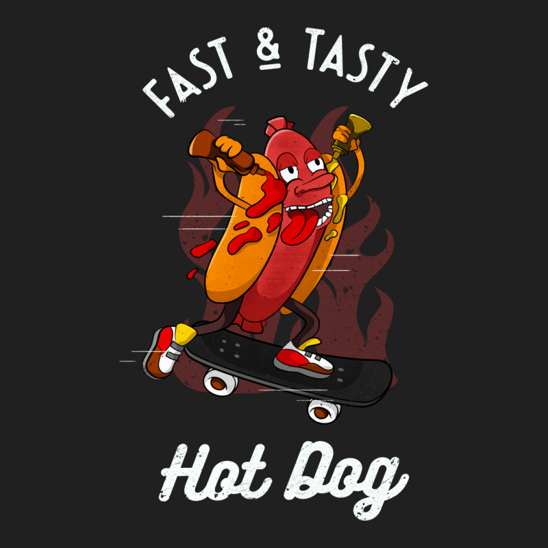 Fast Tasty Hotdog Funny Skater Sausage Girl Ladies Polo Shirt by maotwejidnij | Artistshot