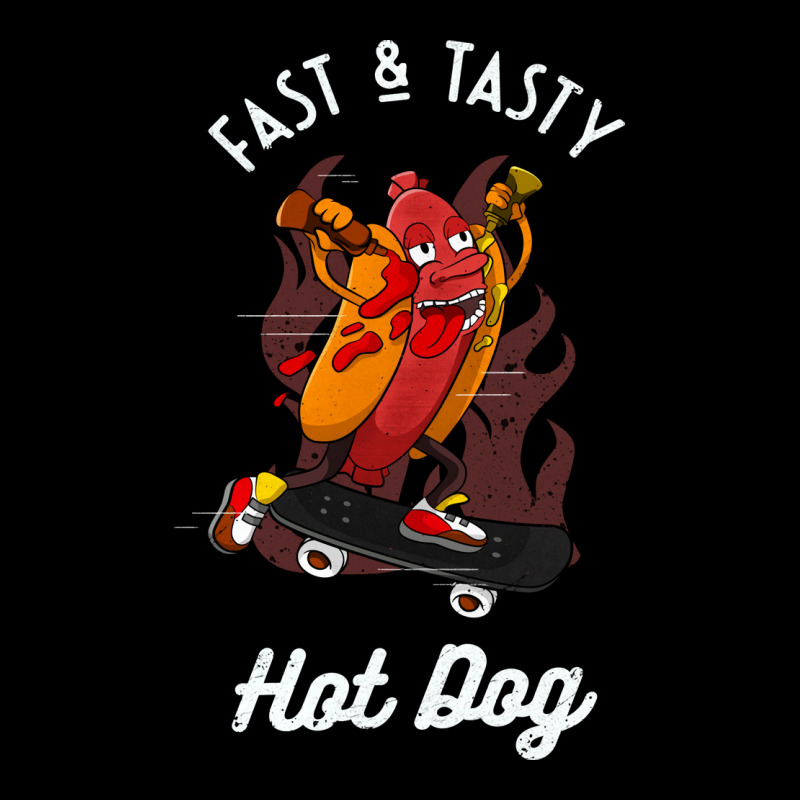 Fast Tasty Hotdog Funny Skater Sausage Girl Cropped Sweater by maotwejidnij | Artistshot