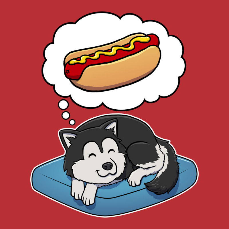 Alaskan Malamute Dreaming About Hotdogs Summer T-shirt | Artistshot