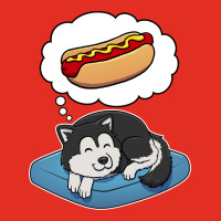 Alaskan Malamute Dreaming About Hotdogs Summer Graphic T-shirt | Artistshot