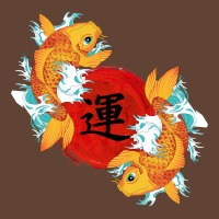 Gold Koi Fish Green T-shirt | Artistshot