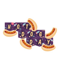 Happy Hot Dog Day Quote V-neck Tee | Artistshot