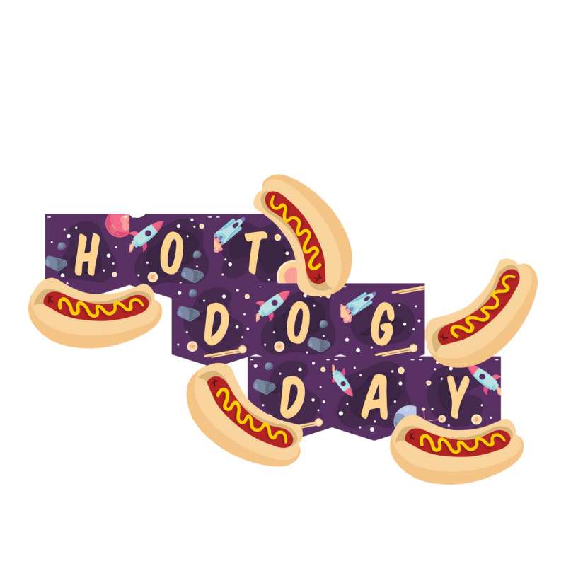 Happy Hot Dog Day Quote V-neck Tee | Artistshot