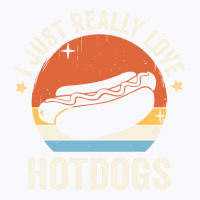 I Just Really Love Hotdogs 80s Retro Vintage Sunse T-shirt | Artistshot