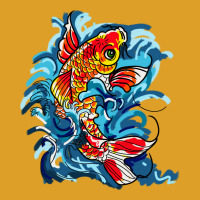 Koi Fish On A Waterfall Nature T-shirt | Artistshot