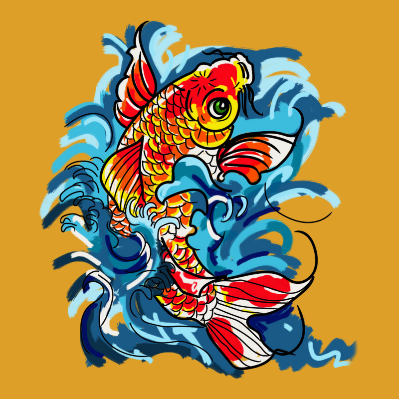 Koi Fish On A Waterfall Nature T-shirt | Artistshot