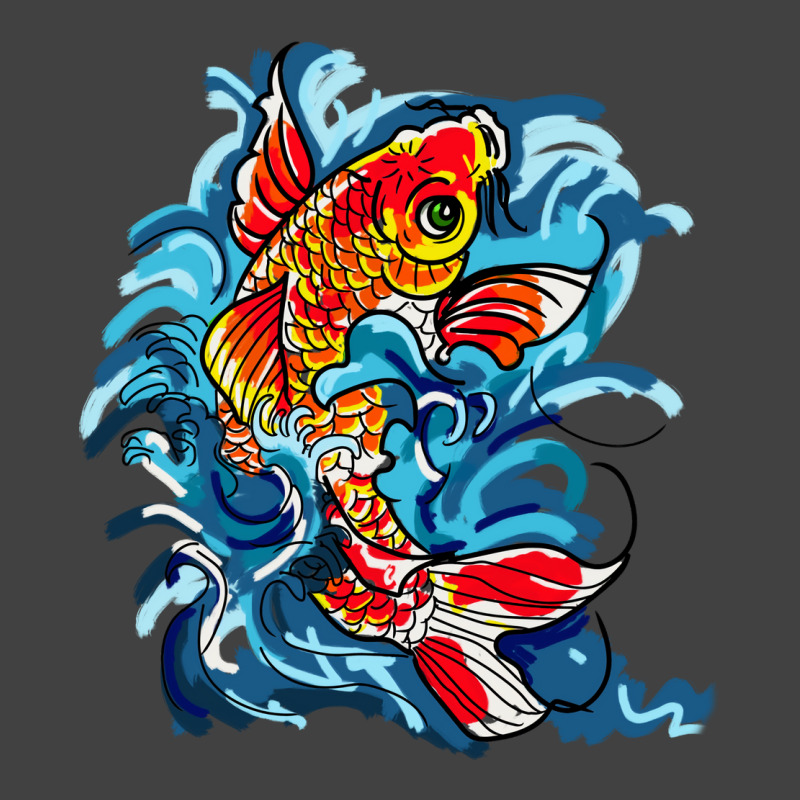 Koi Fish On A Waterfall Nature Vintage T-shirt | Artistshot