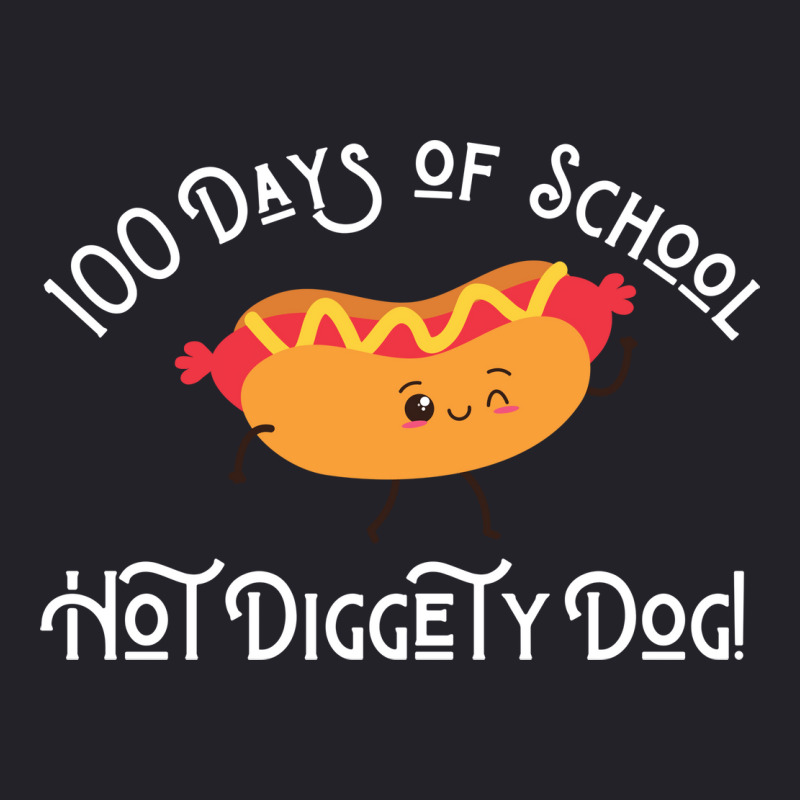 Funny Hot Dog 100 Days Of School Hot Diggety Dog Q Unisex Sherpa-lined Denim Jacket | Artistshot