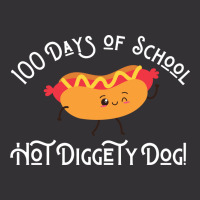 Funny Hot Dog 100 Days Of School Hot Diggety Dog Q Vintage Hoodie And Short Set | Artistshot