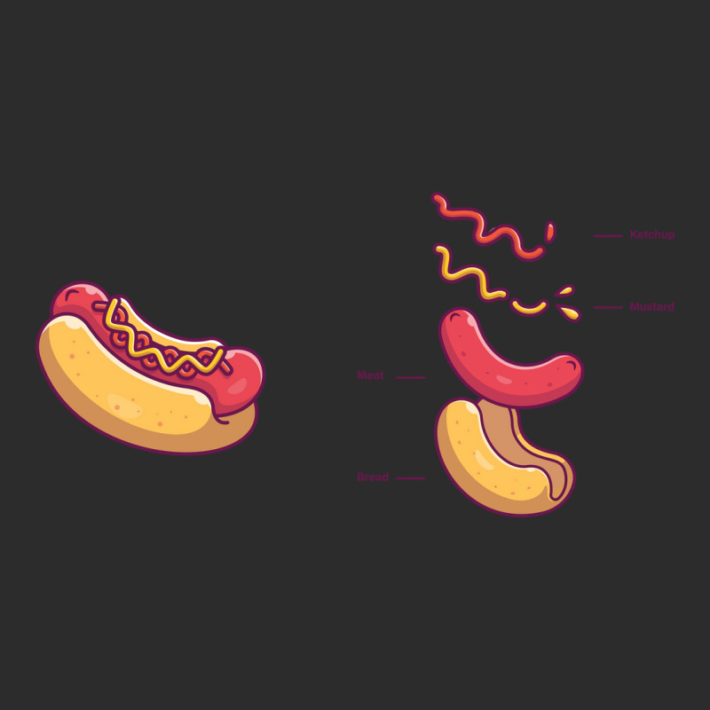 Hot Dog Ingredients Cool Exclusive T-shirt | Artistshot