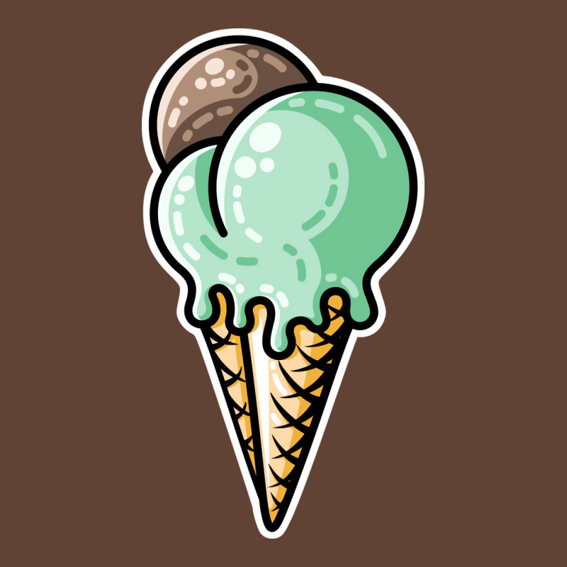 Cute Mint And Chocolate Ice Cream Cone Nature T-shirt | Artistshot