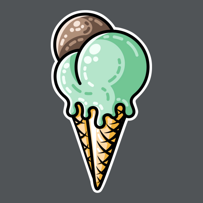 Cute Mint And Chocolate Ice Cream Cone Nature Long Sleeve Shirts | Artistshot