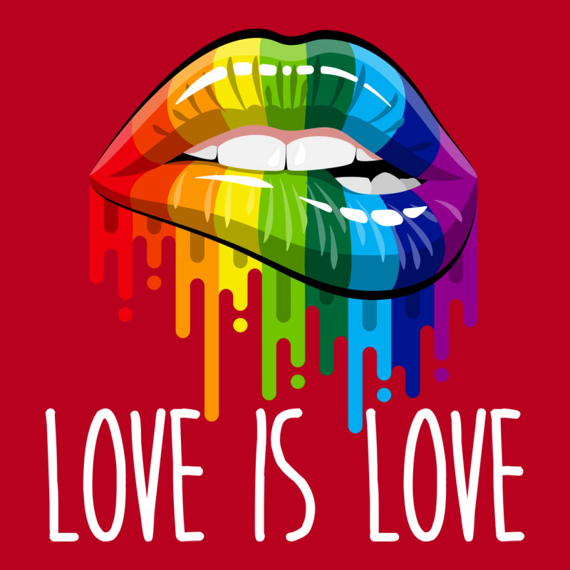 Love Is Love Rainbow Lips Lgbt Gay Lesbian Pride S Classic T-shirt | Artistshot