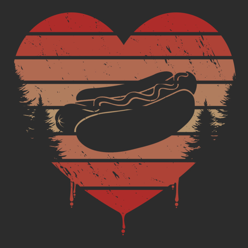 Cute Red Vintage Heart Hotdogs Valentine Day Love Exclusive T-shirt | Artistshot