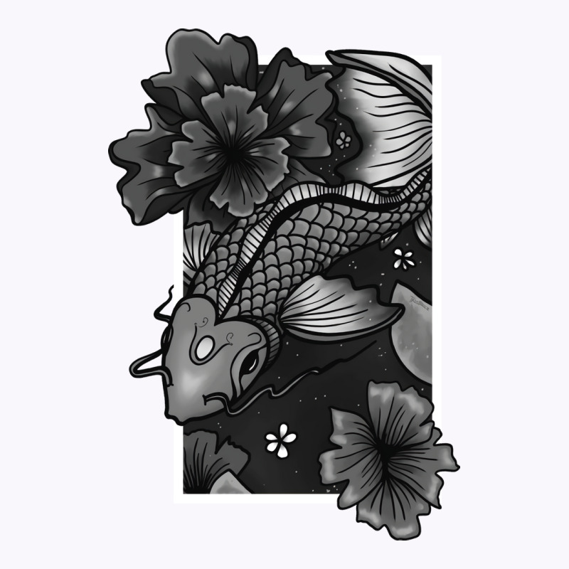 Koi Fish Gliding Through Water And Flowers Grey Ed Tank Top | Artistshot