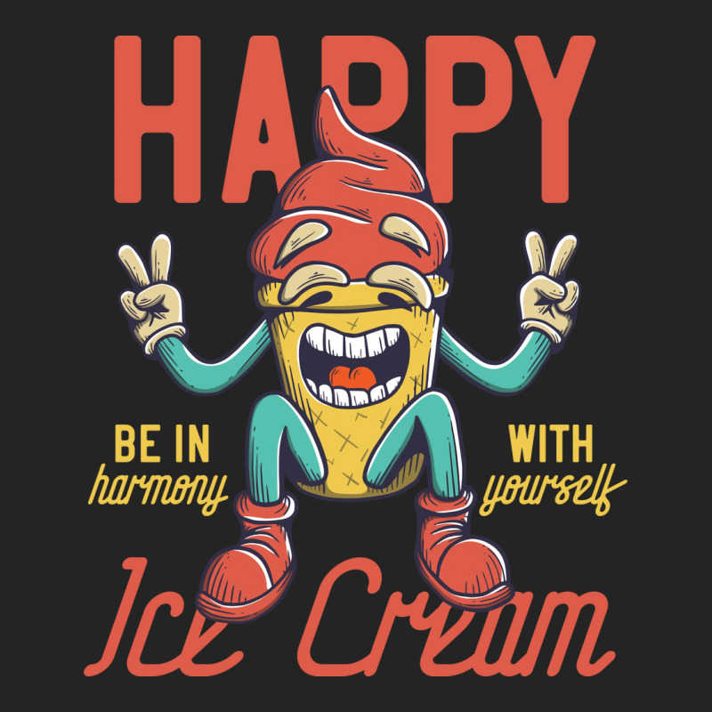 Ice Cream Cone Figure Happy Love 3/4 Sleeve Shirt by houkealgdals | Artistshot