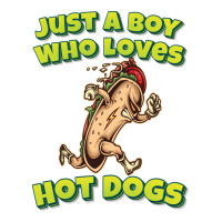 Just A Boy Who Loves Hot Dogs Music Men's Long Sleeve Pajama Set | Artistshot