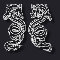 Beautiful Decorative Drawing For Two Dragons Unisex Sherpa-lined Denim Jacket | Artistshot