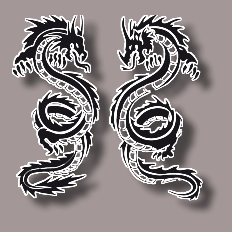 Beautiful Decorative Drawing For Two Dragons Vintage Short | Artistshot