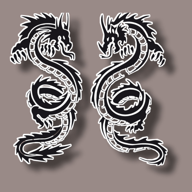 Beautiful Decorative Drawing For Two Dragons Vintage T-shirt | Artistshot