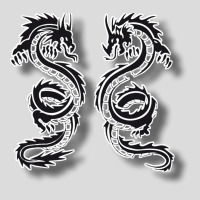 Beautiful Decorative Drawing For Two Dragons Men's Polo Shirt | Artistshot