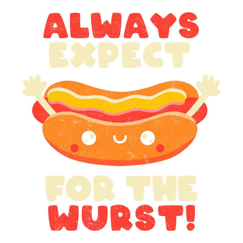 Always Expect For The Wurst Funny Hot Dog Cute Quo V-neck Tee | Artistshot