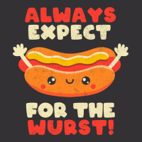 Always Expect For The Wurst Funny Hot Dog Cute Quo Vintage Hoodie And Short Set | Artistshot