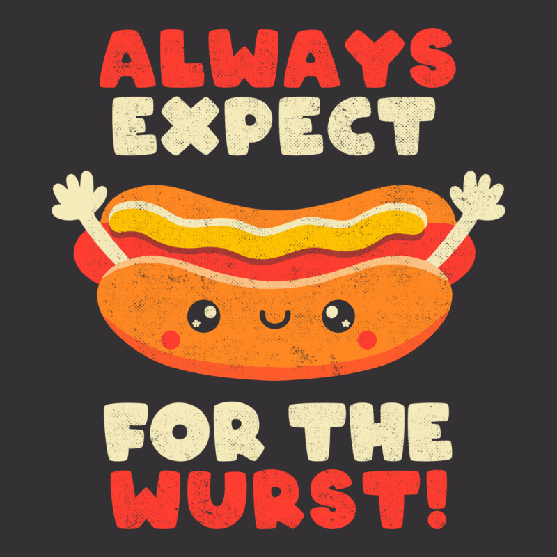 Always Expect For The Wurst Funny Hot Dog Cute Quo Vintage Hoodie And Short Set | Artistshot