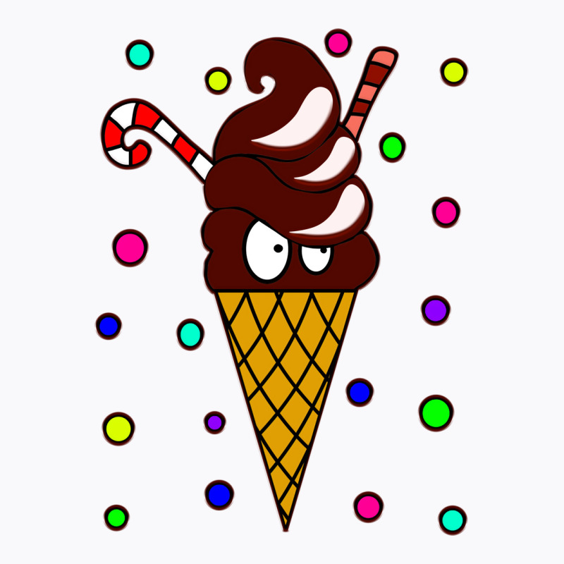 Kawaii Christmas Chocolate Ice Cream Illustration T-shirt | Artistshot