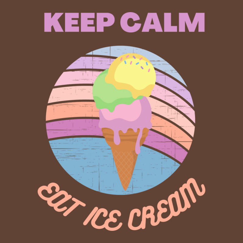 Keep Calm And Eat Ice Cream Yellow 70s T-shirt | Artistshot