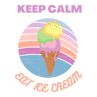 Keep Calm And Eat Ice Cream Yellow 70s Crewneck Sweatshirt | Artistshot