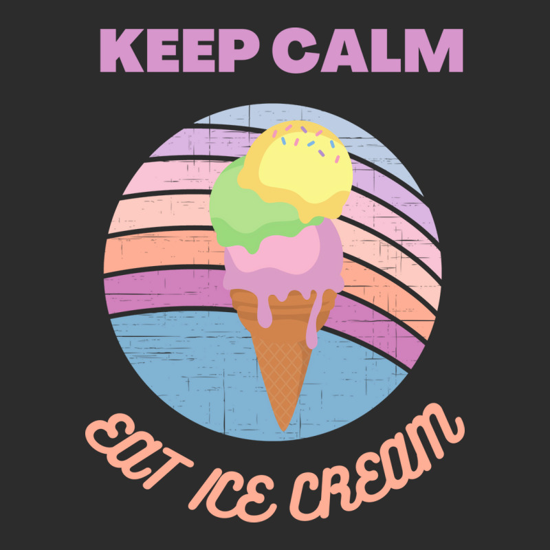 Keep Calm And Eat Ice Cream Yellow 70s Exclusive T-shirt | Artistshot