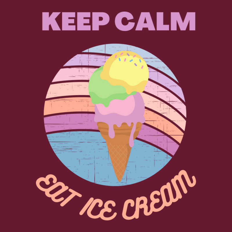 Keep Calm And Eat Ice Cream Yellow 70s Classic T-shirt | Artistshot