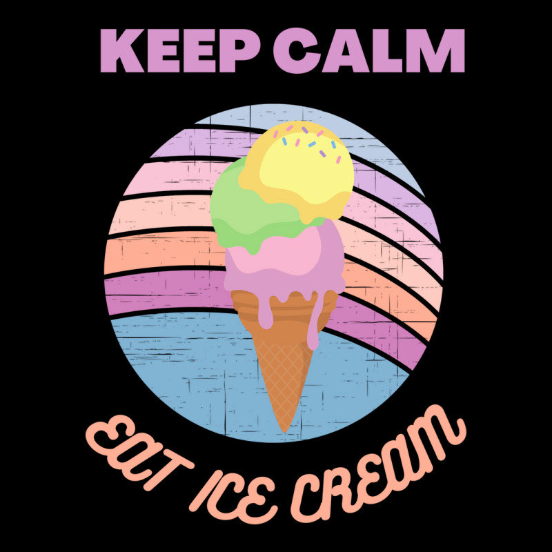 Keep Calm And Eat Ice Cream Yellow 70s Lightweight Hoodie | Artistshot