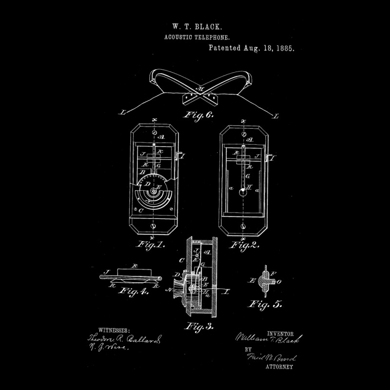 Acoustic Telephone Vintage Patent Hand Drawing Mus Legging by lelownzepag | Artistshot