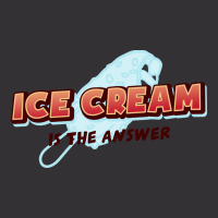 Ice Cream Is The Answerfunny Ice Cream Lover Quote Vintage Hoodie And Short Set | Artistshot